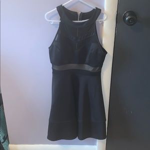black formal mini dress